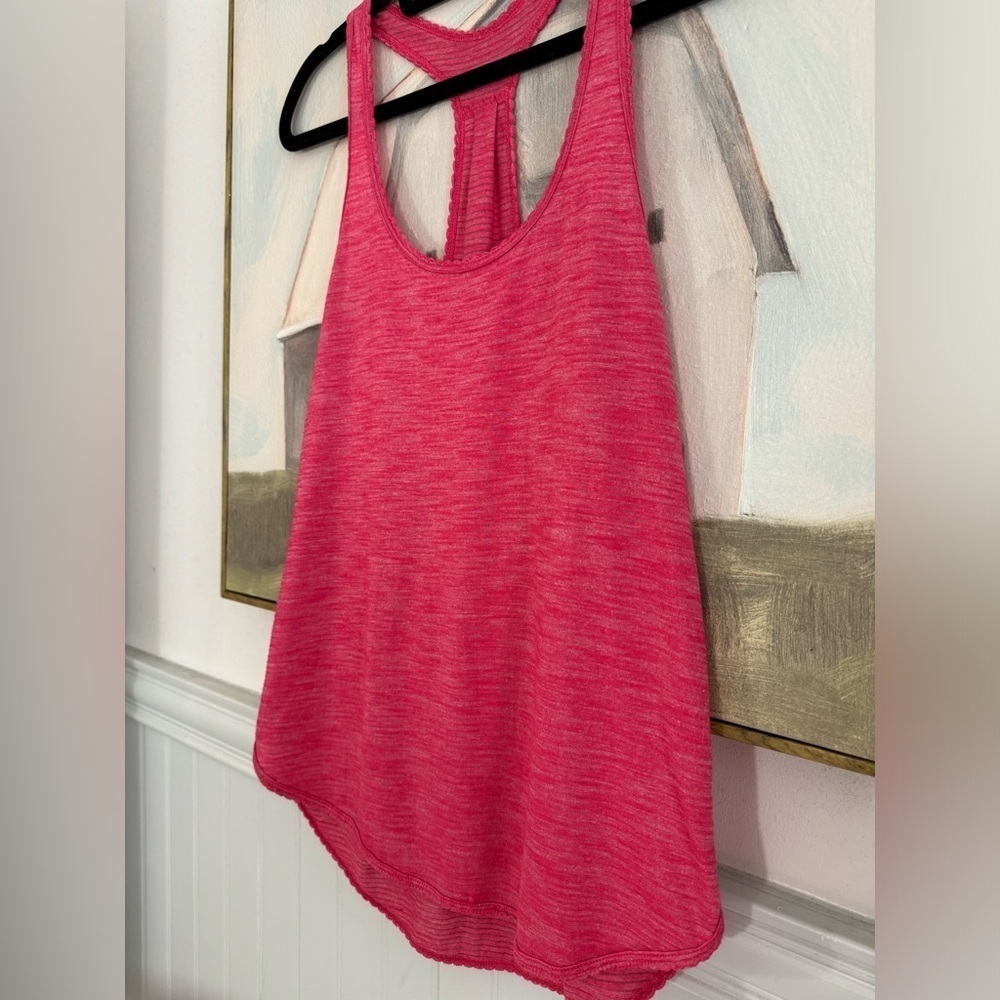 LULULEMON 105 F Singlet Seriously Light Luon Fabric Racerback Tank Berry Pink M - Picture 4 of 6